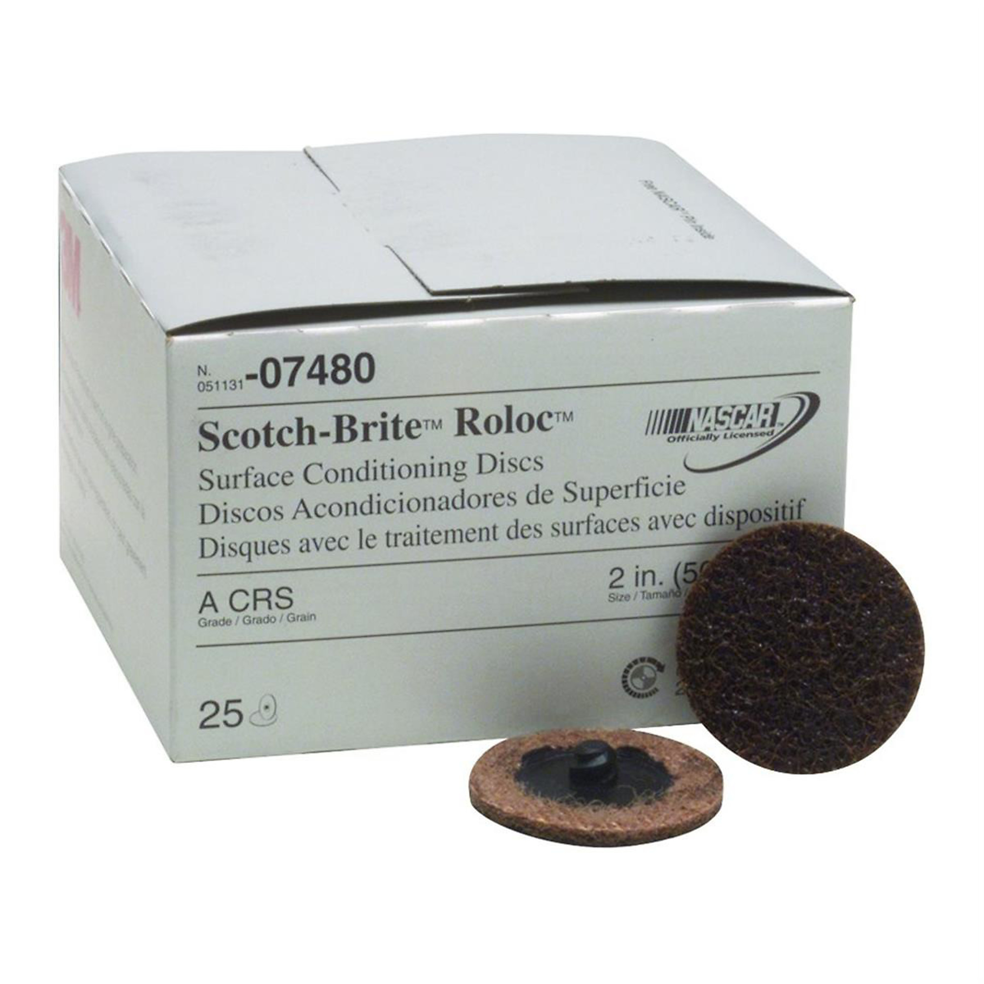 3M Scotch-Brite Roloc Surface Conditioning Disc — 2in. Diameter, TR 07480, 25,000 RPM, 25 Pcs, Model# MMM7480